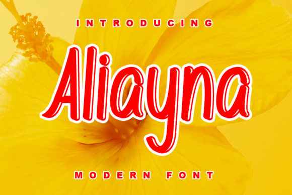 Aliyana: A Simple, Natural Display Font for Creative Makers