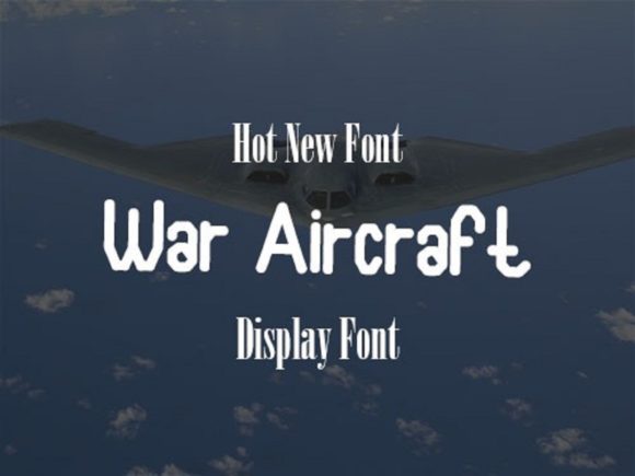War Aircraft Font: A Bold Display Typeface for Creative Product Design